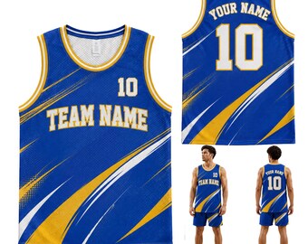 Personalized Basketball Jersey, Custom Team Name Number Sports Jersey