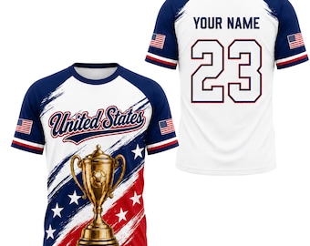 Custom United States Soccer Jersey, Victory Soccer 2026 Personalized Name Number Shirt
