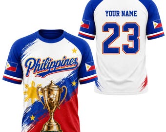 Custom Philippines Soccer Jersey, Victory Soccer 2026 Personalized Name Number Shirt