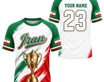 Custom Iran Soccer Jersey, Victory Soccer 2026 Personalized Name Number Shirt