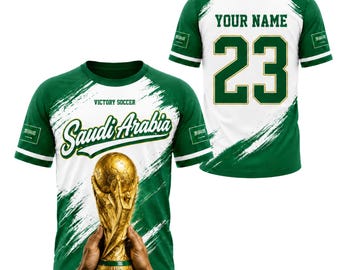 Custom Saudi Arabia Soccer Jersey, Victory Soccer 2026 Personalized Name Number Shirt