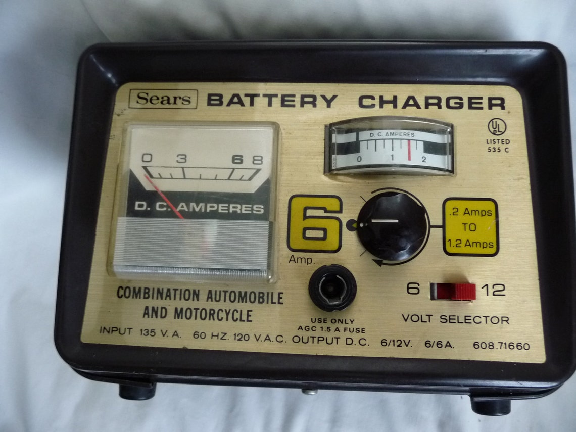 Vintage Electric Sears Battery Charger for Auto and Motorcycle Etsy