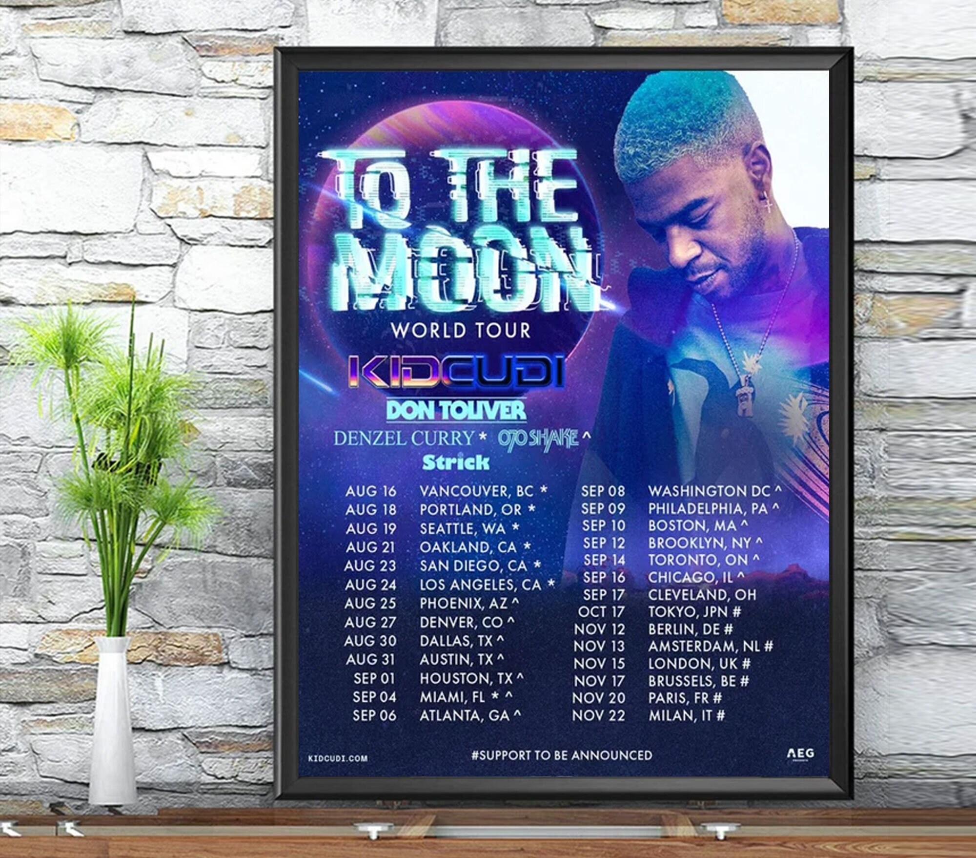 Kid Cudi Tour 2022 Poster, Kid Cudi To The Moon Concert 2022 Poster