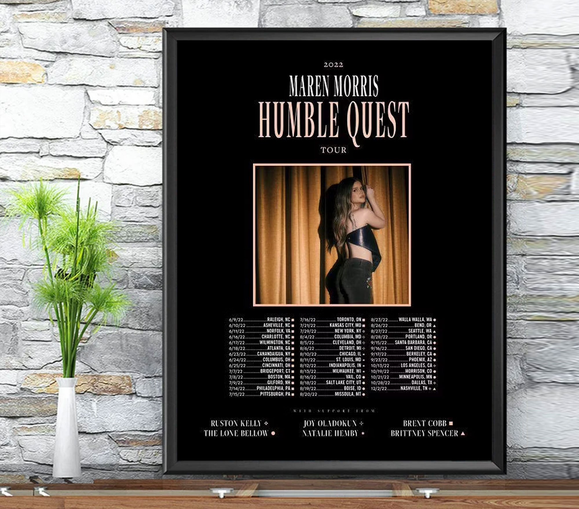 Discover Maren Morris Humble Quest Tour 2022, Maren Morris 2022 Poster