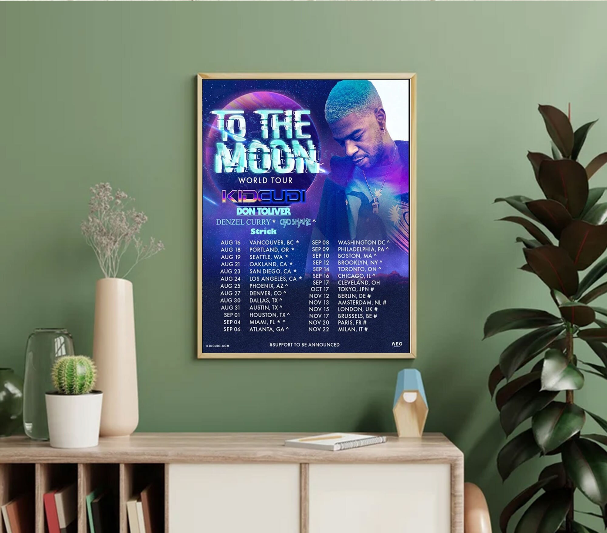 Kid Cudi Tour 2022 Poster, Kid Cudi To The Moon Concert 2022 Poster