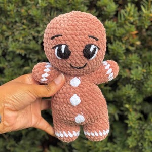 Gingerbread Man Crochet Pattern PDF | Amigurumi Christmas Doll | Easy Beginner Plush | Instant Digital Download