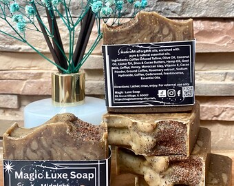 Midnight Espresso Soap | Coffee Goat Milk Soap | Cedarwood & Frankincense | Handmade Cold Process Soap | Luxury Coffee Soap