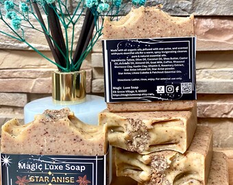 Star Anise Soap | Goat Milk Soap | Star Anise, Litsea & Patchouli | Handmade Cold Process Soap | Botanical Luxury Soap| Natural Soap