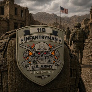 11B Infantryman: U.S. Army Combat Force "Follow Me" Patch