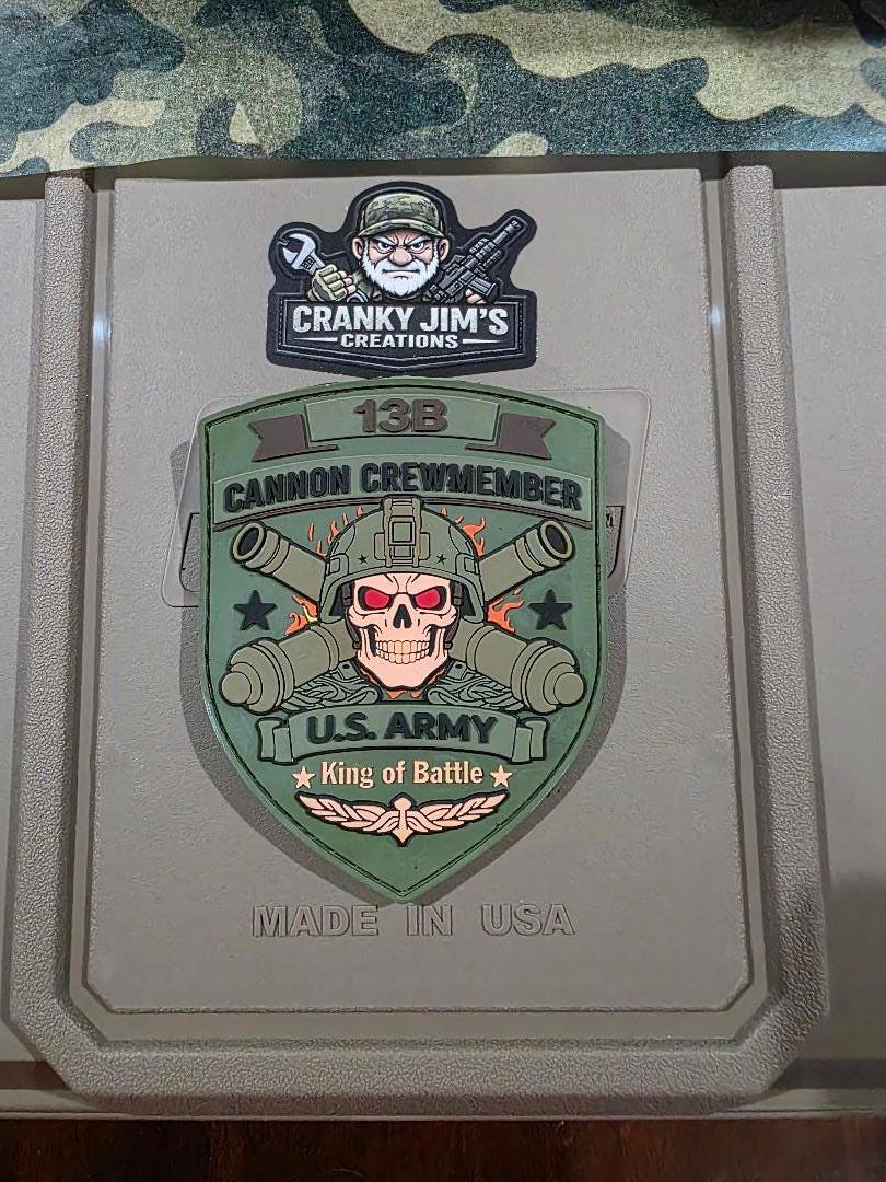 13B Cannon Crewmember PVC Patch – U.S. Army King of Battle Tactical ...