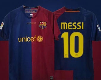 リオネル・メッシ FCバルセロナ ジャージ、サッカーファンシャツ、サッカーギフト、バルセロナチームアパレル
