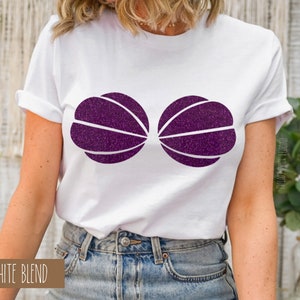 Mermaid Shell Glitter Womens Tee Shirt Unisex