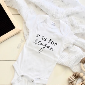 Personalized Baby Name Alphabet Script Onesie Unisex