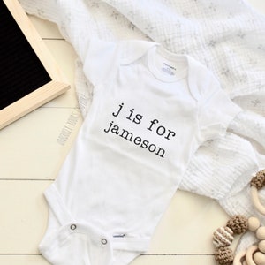 Personalized Baby Name Alphabet Onesie Unisex