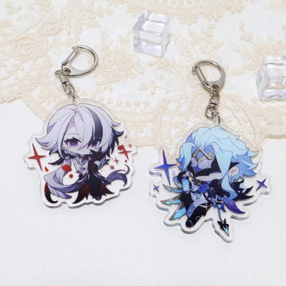 Genshin Impact Dottore ,Arlecchino High quality Acrylic keychain, backpack accessory.