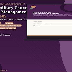 Hereditary Cancer Risk Management System | Brca1 Brca2 Lynch | Fillable Pdf Surveillance Planner