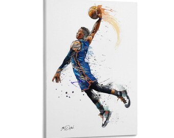Russel Westbrook Painting On Canvas Wall Art Poster Picture Print Living Room Walls Decor Home Posters