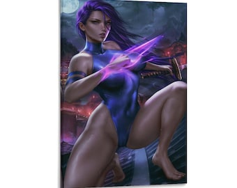 psylocke sexy fanart Painting On Canvas Wall Art Poster Picture Print Living Room Walls Decor Home Posters