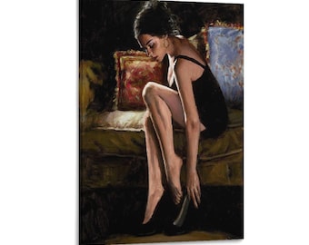Blue & Red III by Fabian Perez Painting On Canvas Wall Art Poster Picture Print Living Room Walls Decor Home Posters