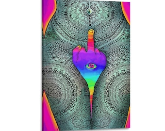 Psychedelic Trippy Visual Painting On Canvas Wall Art Poster Picture Print Living Room Walls Decor Home Posters