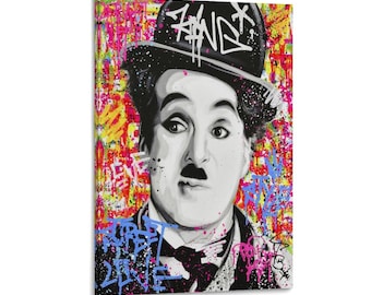 Charlie Chaplin Painting On Canvas Wall Art Poster Picture Print Living Room Walls Decor Home Posters