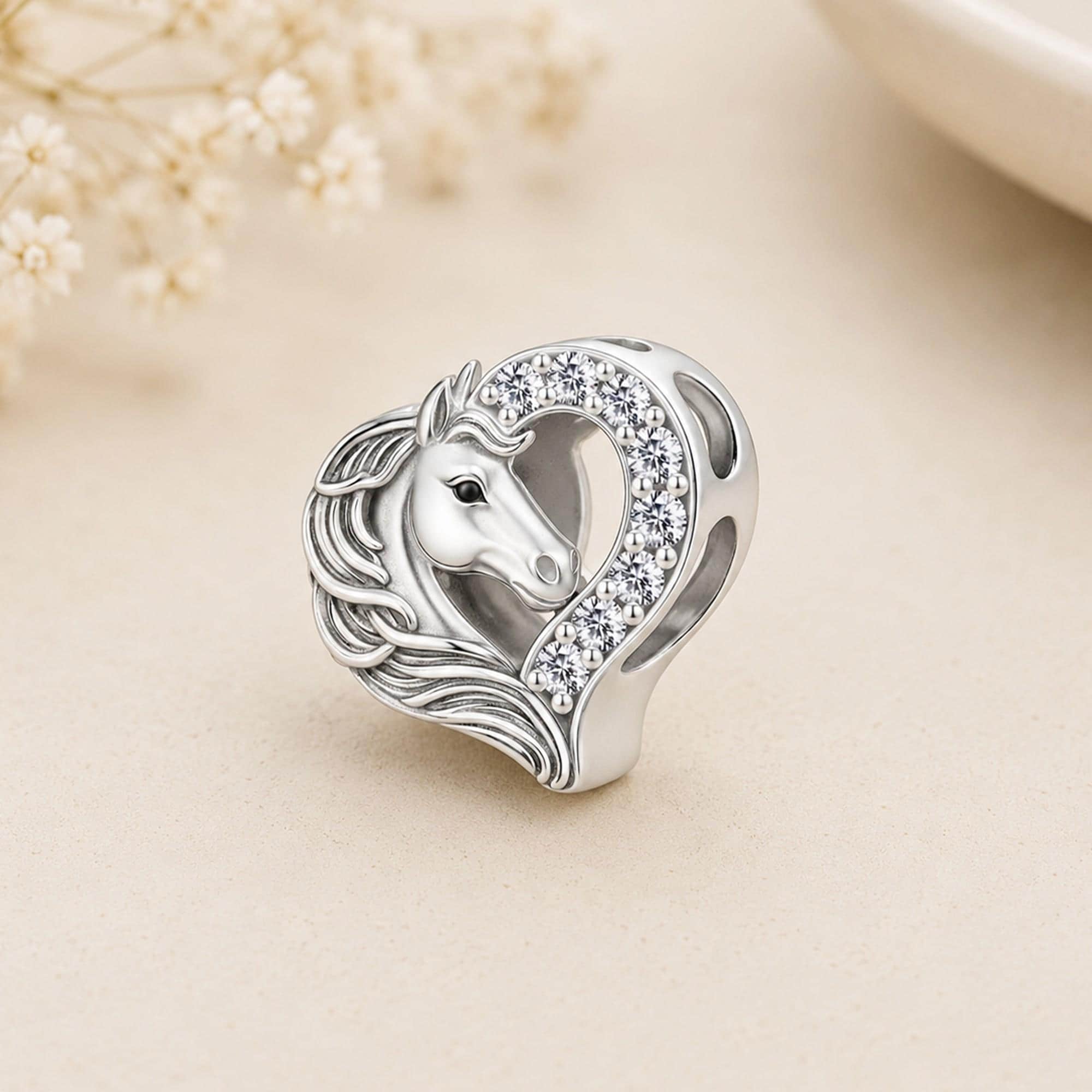 PANDORA シルバー　ブレスレット　チャーム　6個付　馬　りんご　プレゼント Pandora horse charm - Etsy 日本