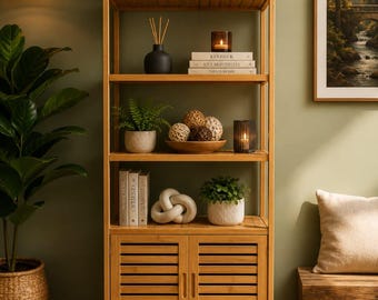 Tall Bathroom Storage Cabinet Narrow Floor Organizer with Doors and Shelves Space Saving Vertical Storage Unit for Small Bathroom room