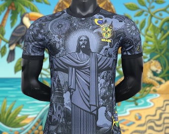 Camiseta de fútbol de edición especial de Brasil - Colección de arte Cristo Redentor de Río