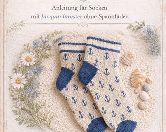 Breipatroon voor zomersokken (PDF) | Jacquard sokken | Kleurwerk zonder losse draden | Duits patroon