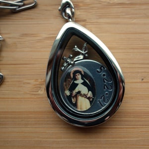 Confirmation saint floating locket Pick your Confirmation saint confirmation GIFT for girls teens catholic jewelry custom, made to order image 5