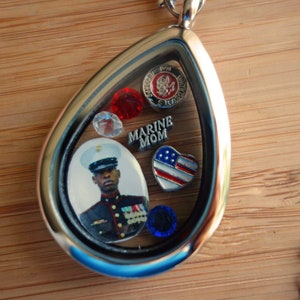 Military army navy marine air force mom locket necklace!Perfect army wife army girlfriend mother's day deployment gift, military graduation