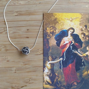 Our Lady Undoer of Knots Necklace, Catholic gift, birthday gift for her, prayer reminder, marriage support, support for time of trouble