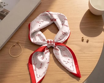Kpop World Tour 2026 Twilly Scarf – Korean Pop Idol Hair Ribbon, Satin Fan Accessory for Women