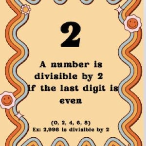 Divisibility Rules - Groovy Themed