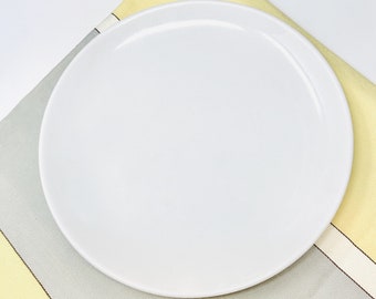 Russel Wright, White Dinner Plate, Casual China by Iroquois, Syracuse NY, 1947-