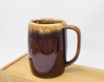 Hull Pottery, Brown Drip, Stein for Beer, Large Coffee Mug, NWOT, Crooksville Ohio, 1960s