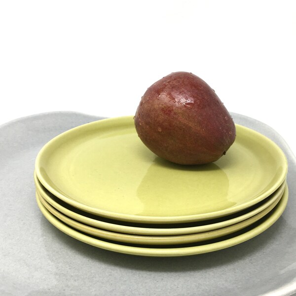 Russel Wright, Chartreuse, plato de ensalada, americano moderno, cerámica Steubenville, 1939-1959