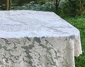 Vintage Quaker Lace Tablecloth Argentan Lace Oblong 90 x 72 Gala #1010, In Original Box