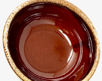 Hull Pottery, Brown Drip, Large Serving Bowl, H. P. Co. Crooksville, Ohio, 1970s