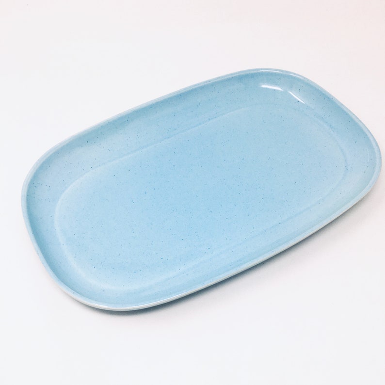 Russel Wright, Glacier Blue, Platter, American Modern, Steubenville Pottery ca. 1950s image 3