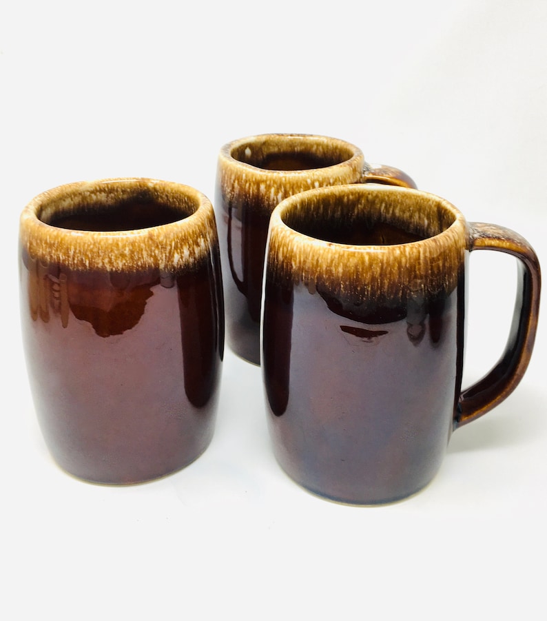 Hull Pottery Brown Drip Stein for Beer Large Coffee Mug Etsy