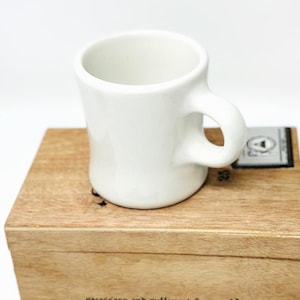 Hall China, White Coffee Mug, Classic Americana, East Liverpool Ohio, 1980-