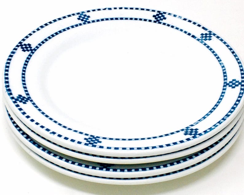 Cuatro platos de postre John Maddock Hudson / Vajilla de hotel imagen 3