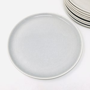 Russel Wright, Dinner Plate, Granite Gray, American Modern, Steubenville Pottery, 1939-1959 image 2