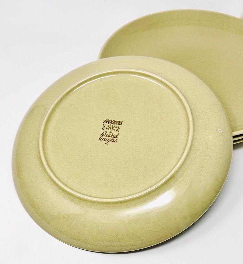 Russel Wright Avocado Dinner Plate Early Mark Iroquois Etsy