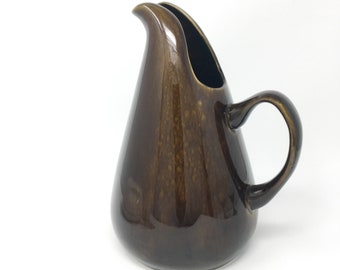 Russel Wright, Black Chutney Tall Pitcher, American Modern, Steubenville Pottery, 1949-1959
