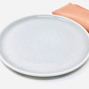 Russel Wright, Dinner Plate, Granite Gray, American Modern, Steubenville Pottery, 1939-1959 image 1