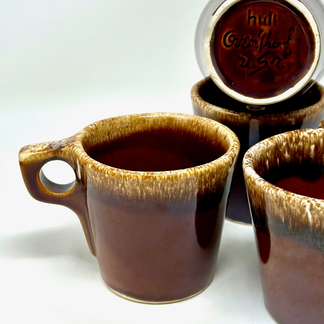 Hull Pottery Brown Drip Coffee Mug Crooksville Ohio 1960s Etsy