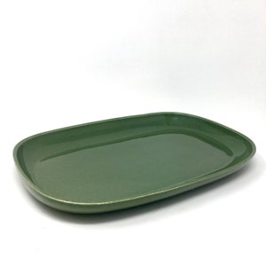 Russel Wright, Cedar Green Platter, Serving Tray, MCM Design, American Modern, Steubenville Pottery