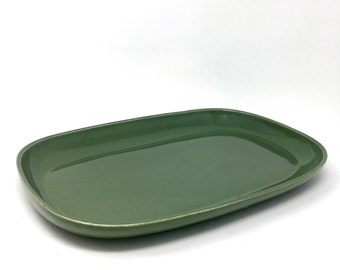 Russel Wright, Cedar Green Platter, Serving Tray, MCM Design, American Modern, Steubenville Pottery